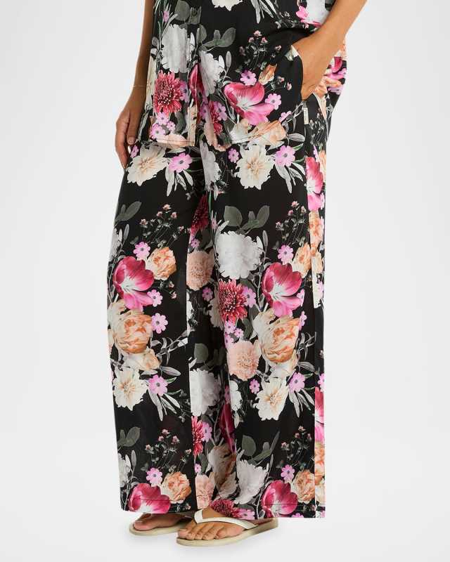 Surf Floral Wide-Leg Pants